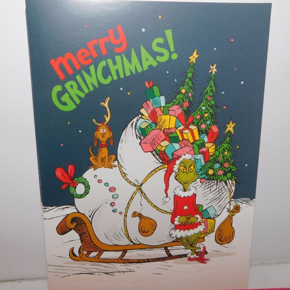32 Hallmark How the Grinch  Stole Christmas Holiday Cards & Envelopes Dr Seuss - Picture 4 of 6
